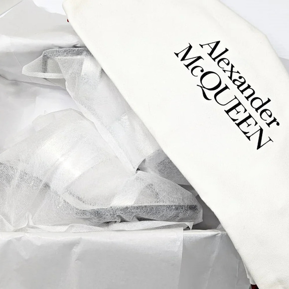 Alexander McQueen Women's Shard Wedge Heel Slide Sandals Size 37 IT (MSRP $1490) - Picture 13 of 14